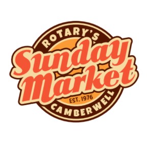 Rotary's Camberwell Sunday Market new logo from 2015.